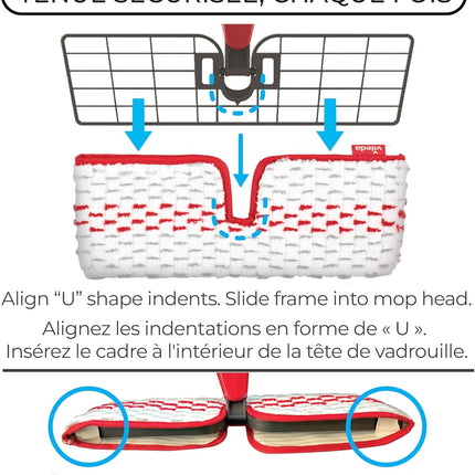 Vileda Promist Max Spray Mop - 360 Degree Swivel, Red, Cotton Head, Multiple Surfaces