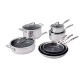 HENCKELS Paradigm Hybrid Ceramic Non-Stick Tri-ply Clad Cookware Set, 11-piece