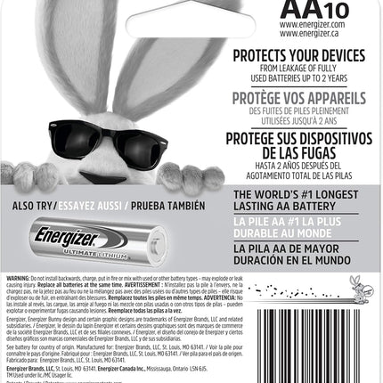 Energizer MAX AA Batteries (10 Pack), Double A Alkaline Batteries