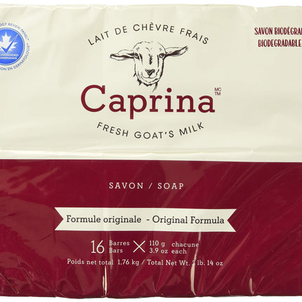 Caprina Canus Original Formula Fresh Goat's Milk Soap, 16 bars