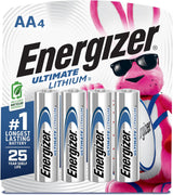 Energizer Ultimate Lithium Batteries Batteries AA, 4 Each