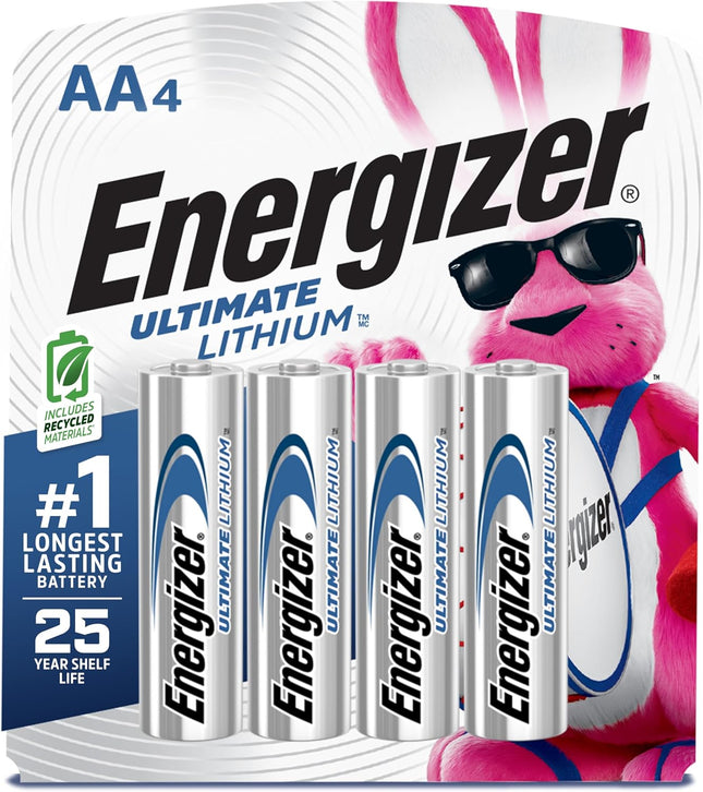 Energizer Ultimate Lithium Batteries Batteries AA, 4 Each