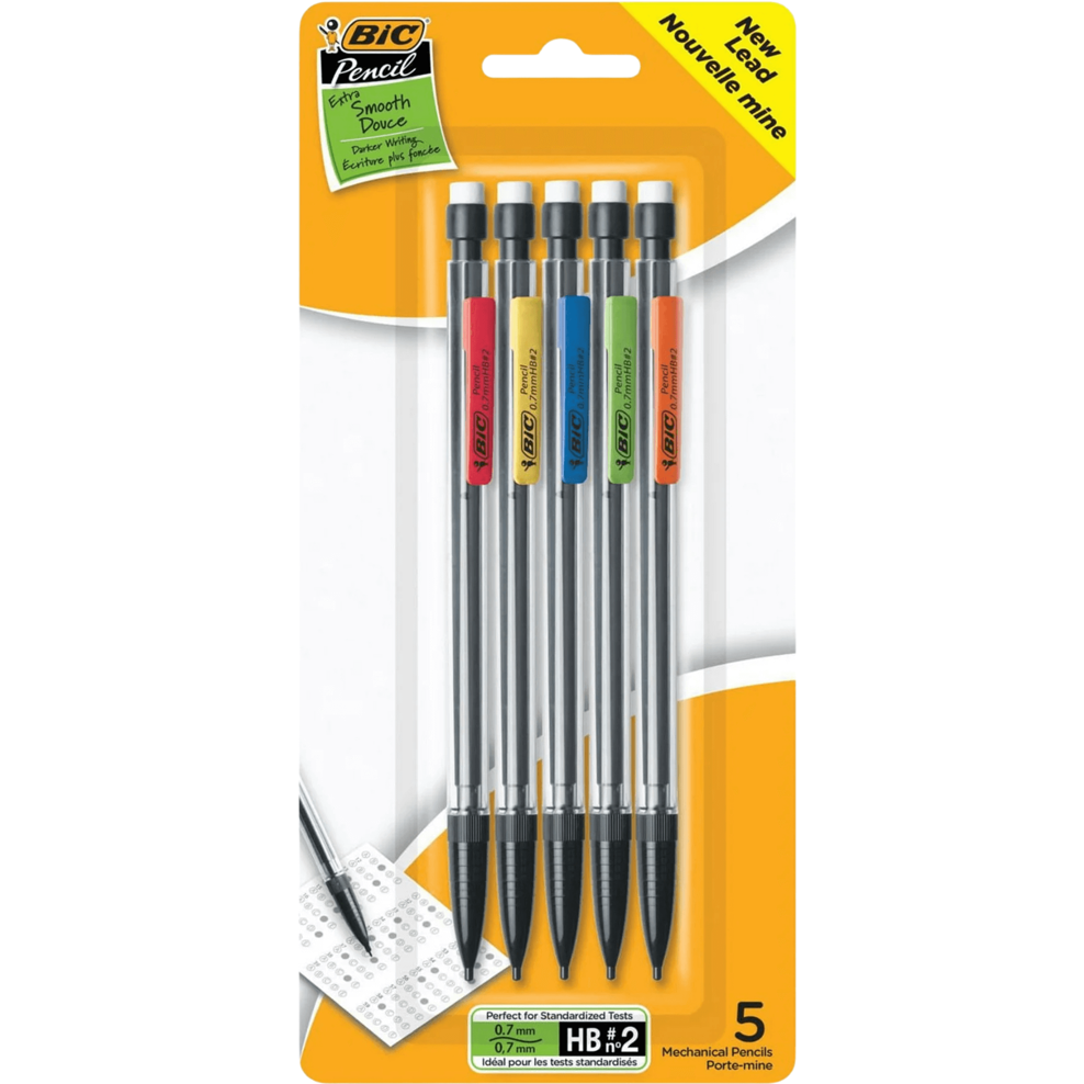 BIC LEAD PENCIL - EXTRA SMOOTH 0.7MM 5PCS