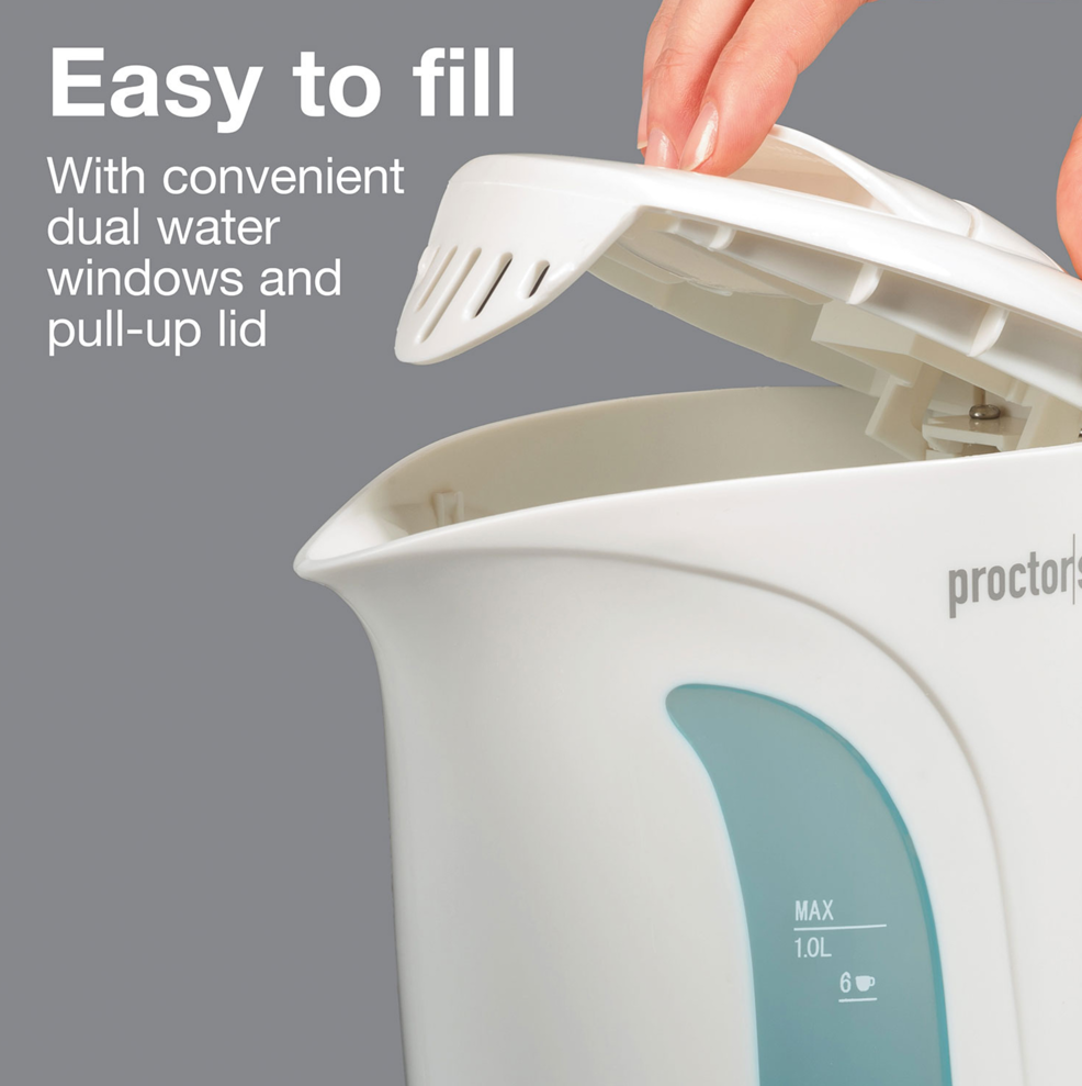PROCTOR SILEX KETTLE 1L - WHITE #K2070PS