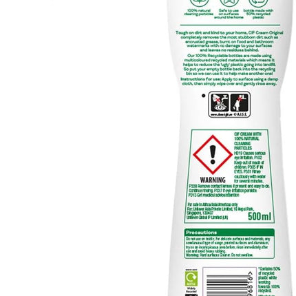 Cif , Crem Cleanser 750ml, White