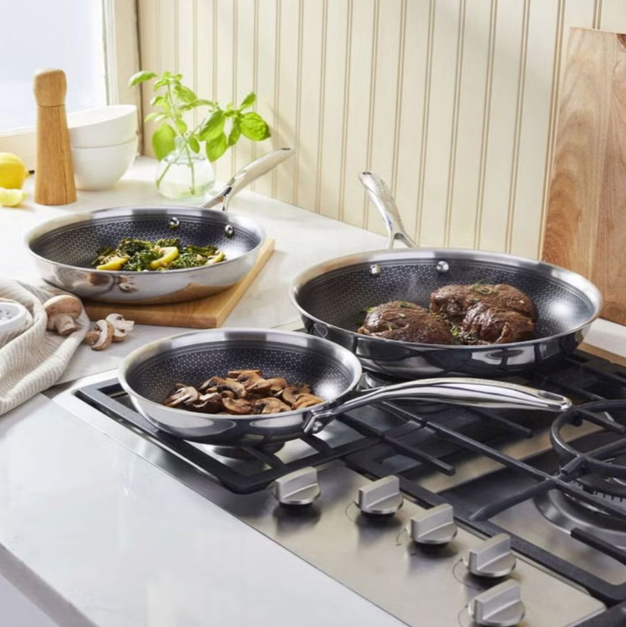 HENCKELS Paradigm Hybrid Ceramic Non-Stick Tri-ply Clad Cookware Set, 11-piece