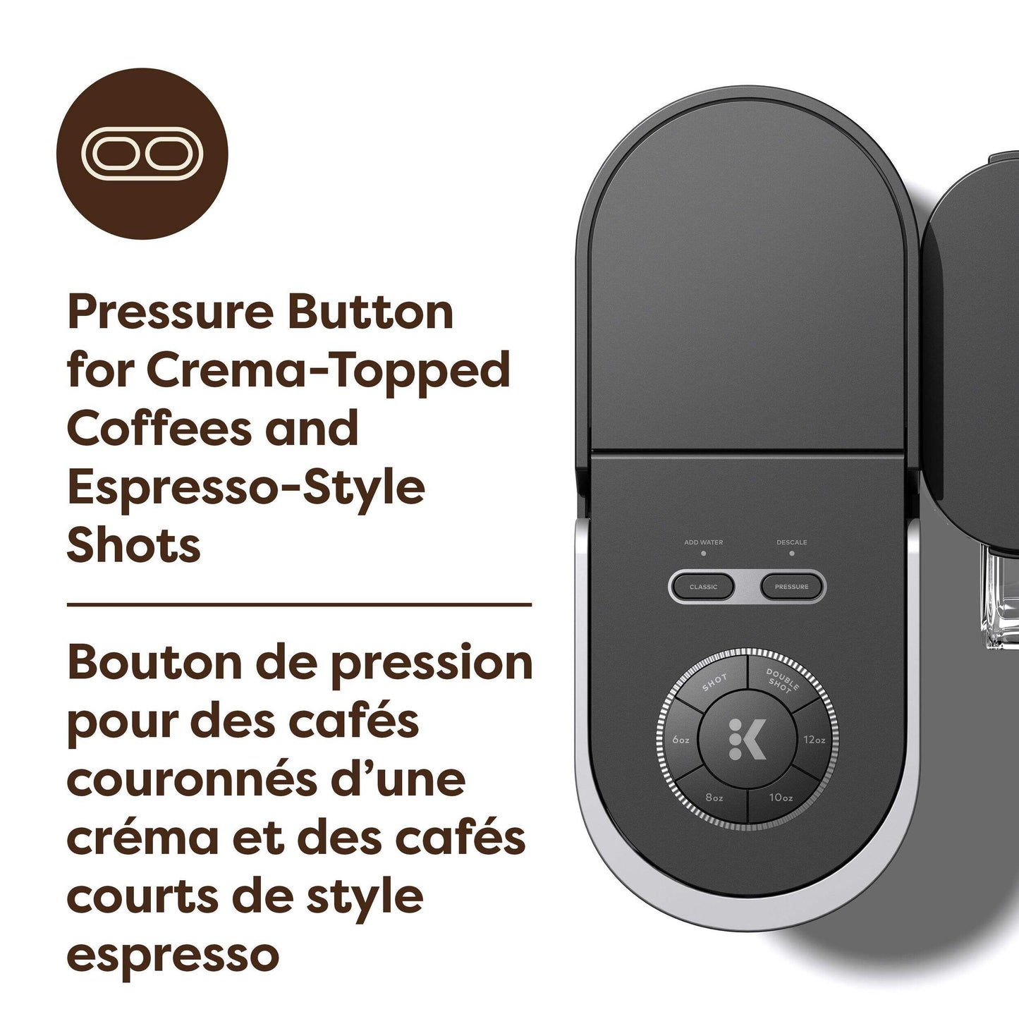 Keurig , K-Crema Single Serve Coffee & Espresso Maker , Black