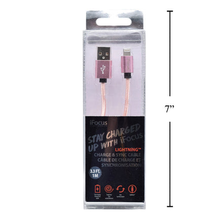 iFOCUS Rose Gold Cable Lightning Charge & Sync - 86406-RG