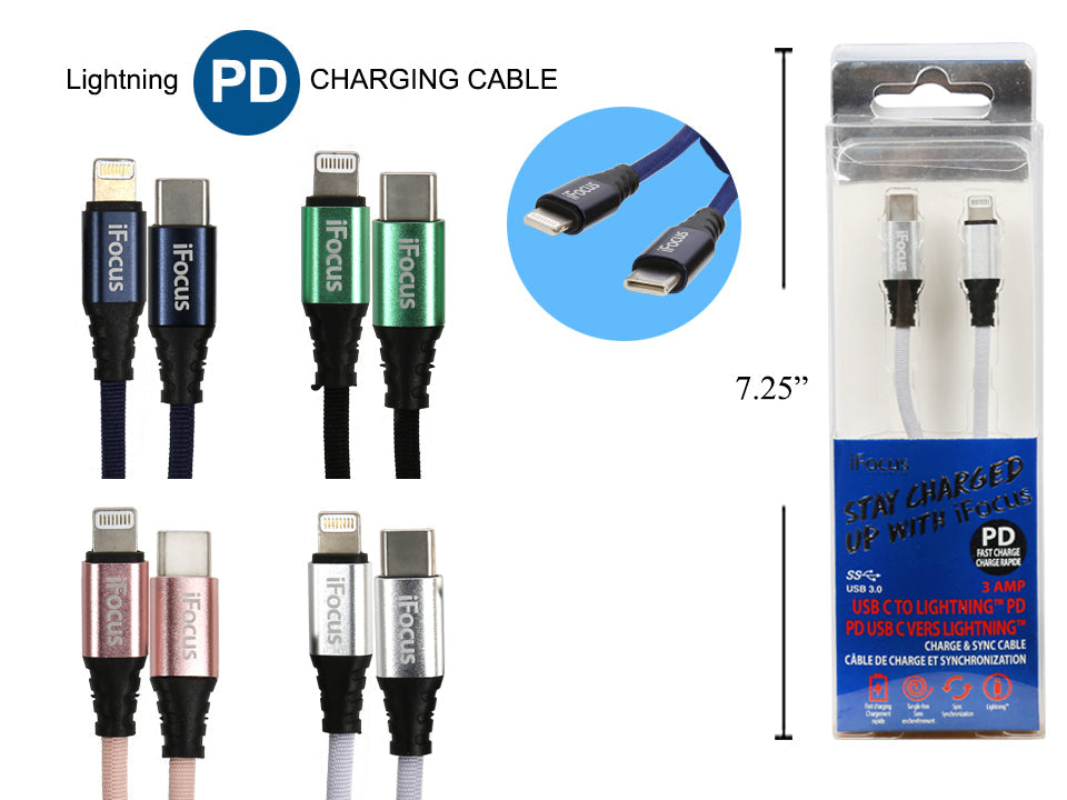 iFOCUS 1m USB C to Lightning Sync Cable - 86881