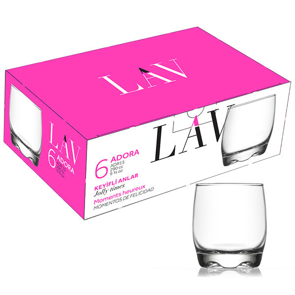 LAV Whisky Glasses 6 ct