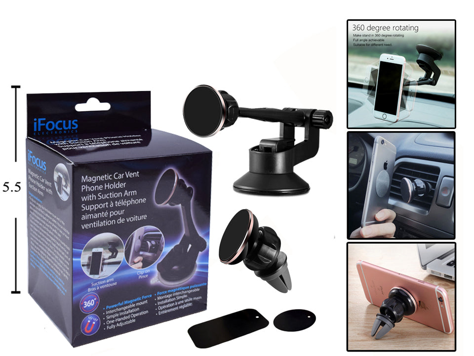 iFOCUS Magnet Car Vent Phone Holder with Arm - 86950