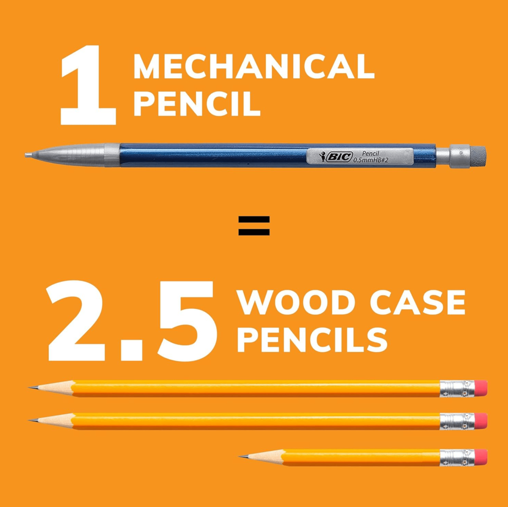 BIC LEAD PENCIL - EXTRA SMOOTH 0.7MM 5PCS