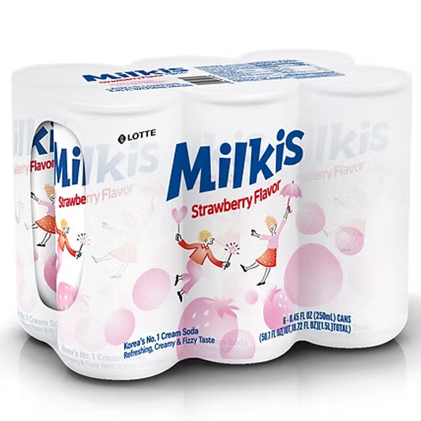 Lotte Milkis Strawberry Milk Drink 250 mL