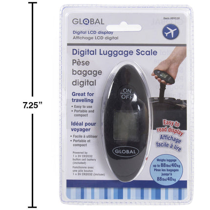 GLOBAL Digital Luggage Scale with LCD Display - 89539