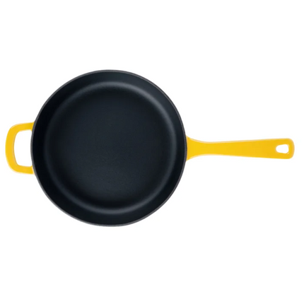 Chuck Hughes, Cast Iron Deep Skillet, 3.75 L (4 qt.), Yellow