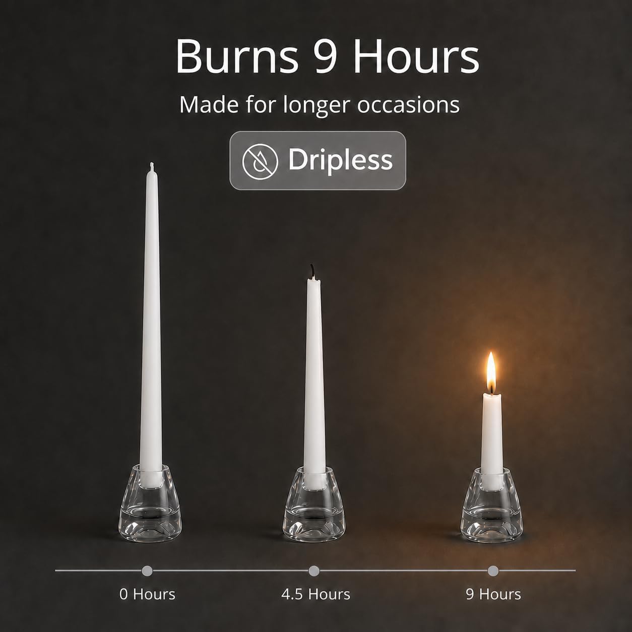 Yummi , Taper Candles - 12 inch - 12 per Pack