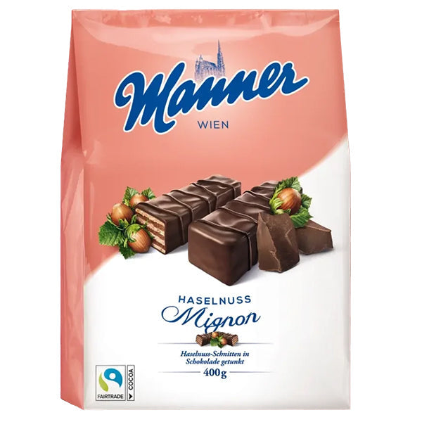 Manner Dark Chocolate Coated Hazelnut Wafer 400 g