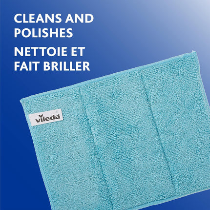 Vileda Magic Bath Mop with 1 Extra Refill and 1 Microfiber Bath Cloth