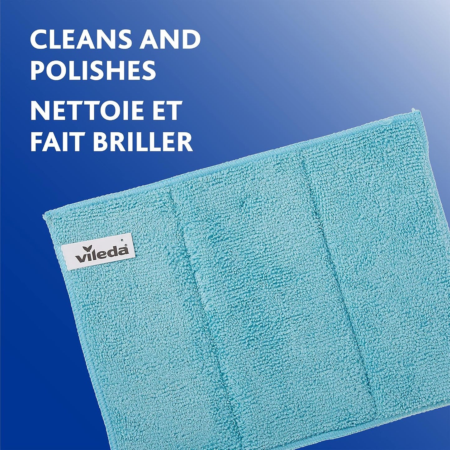 Vileda Magic Bath Mop with 1 Extra Refill and 1 Microfiber Bath Cloth
