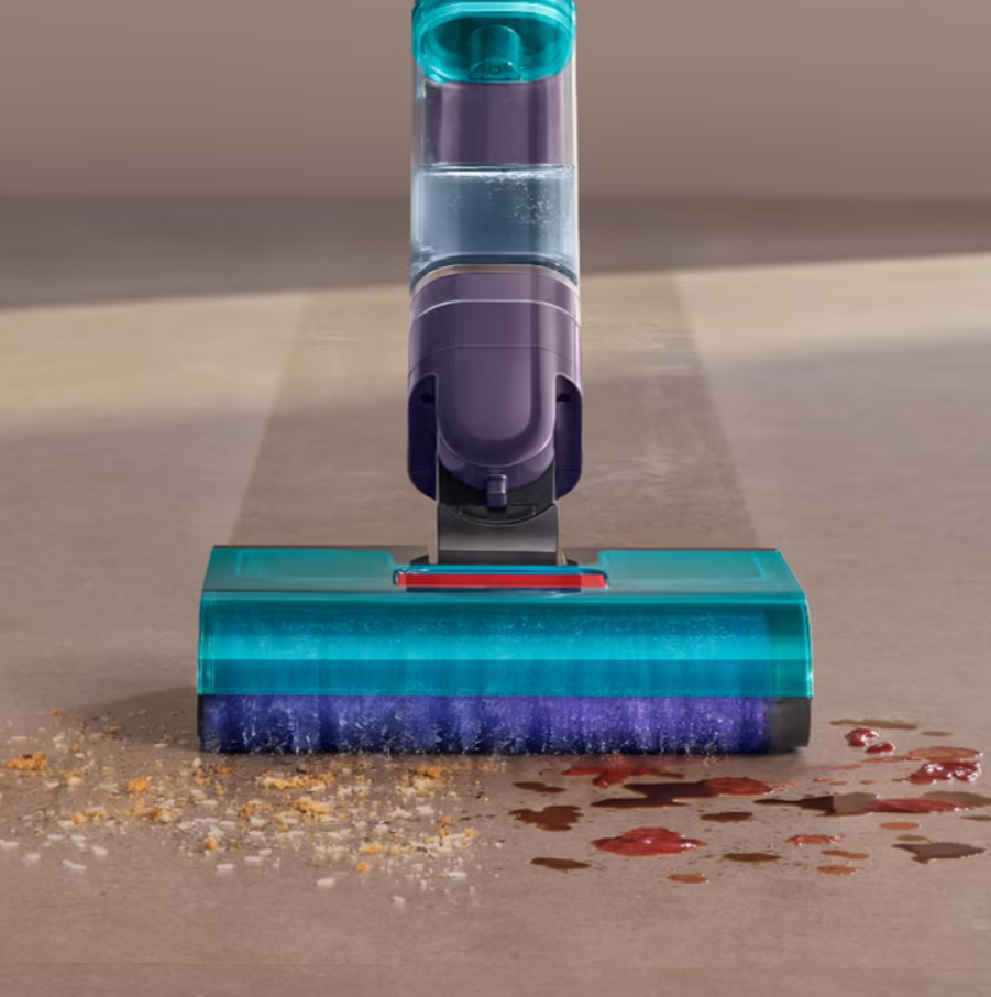 Dyson Clean + Wash Hygiene Wet Floor Cleaner with Hot-air Drying Dock, Two Rollers + Cleaning Solution