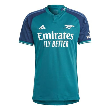 adidas Herren Fußball Arsenal Ausweichtrikot 23/24 – Ein Fan-Trikot im Vintage-Look des FC Arsenal, hergestellt aus recycelten Materialien (X-Large), Rich Green / Collegiate Navy, X-Large