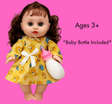 BABY DOLL W/ BOTTLE 13"