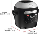 T-fal , Multicook Actifry, Multicooker & Air Fryer with Automatic Stirring Paddle, 6 L / 6.3 Qt. , Chrome