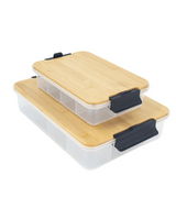 Sabatier Snacklebox Set with Bamboo Lid, 2-pieces