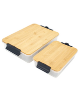 Sabatier Snacklebox Set with Bamboo Lid, 2-pieces