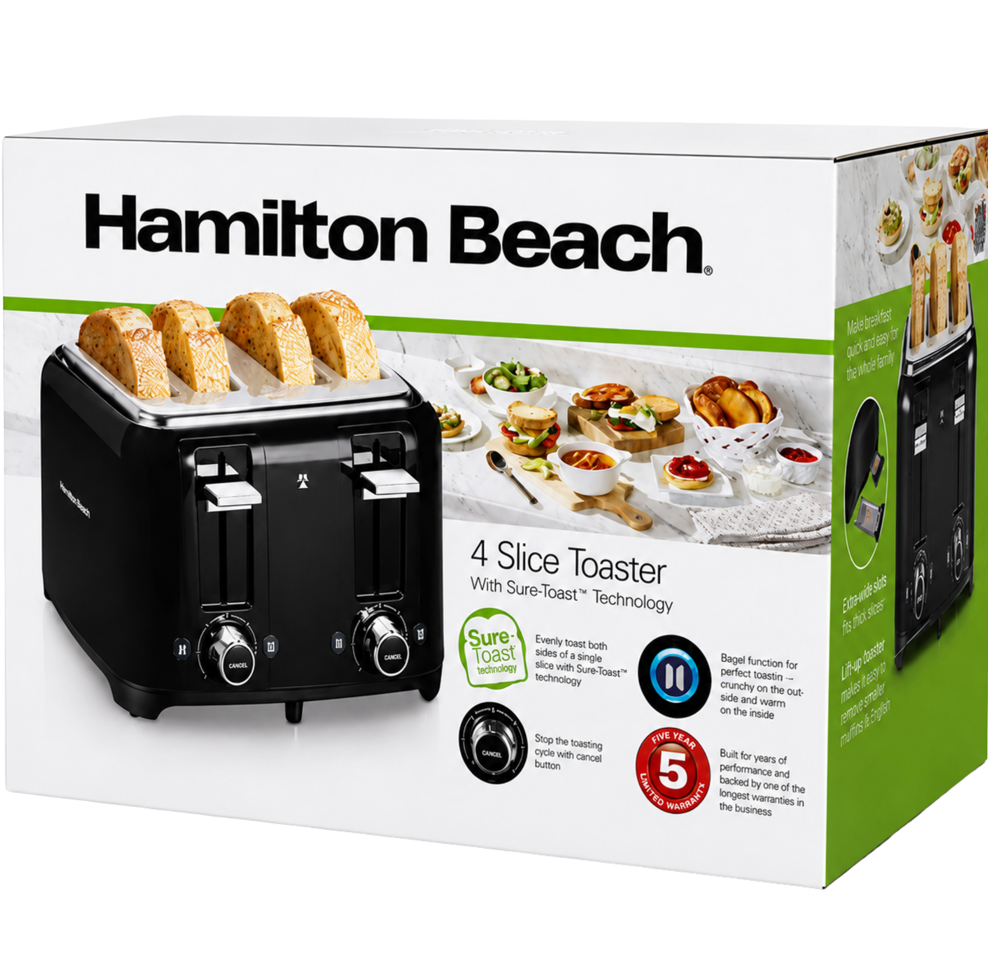 HAMILTON BEACH 4 SLICE TOASTER