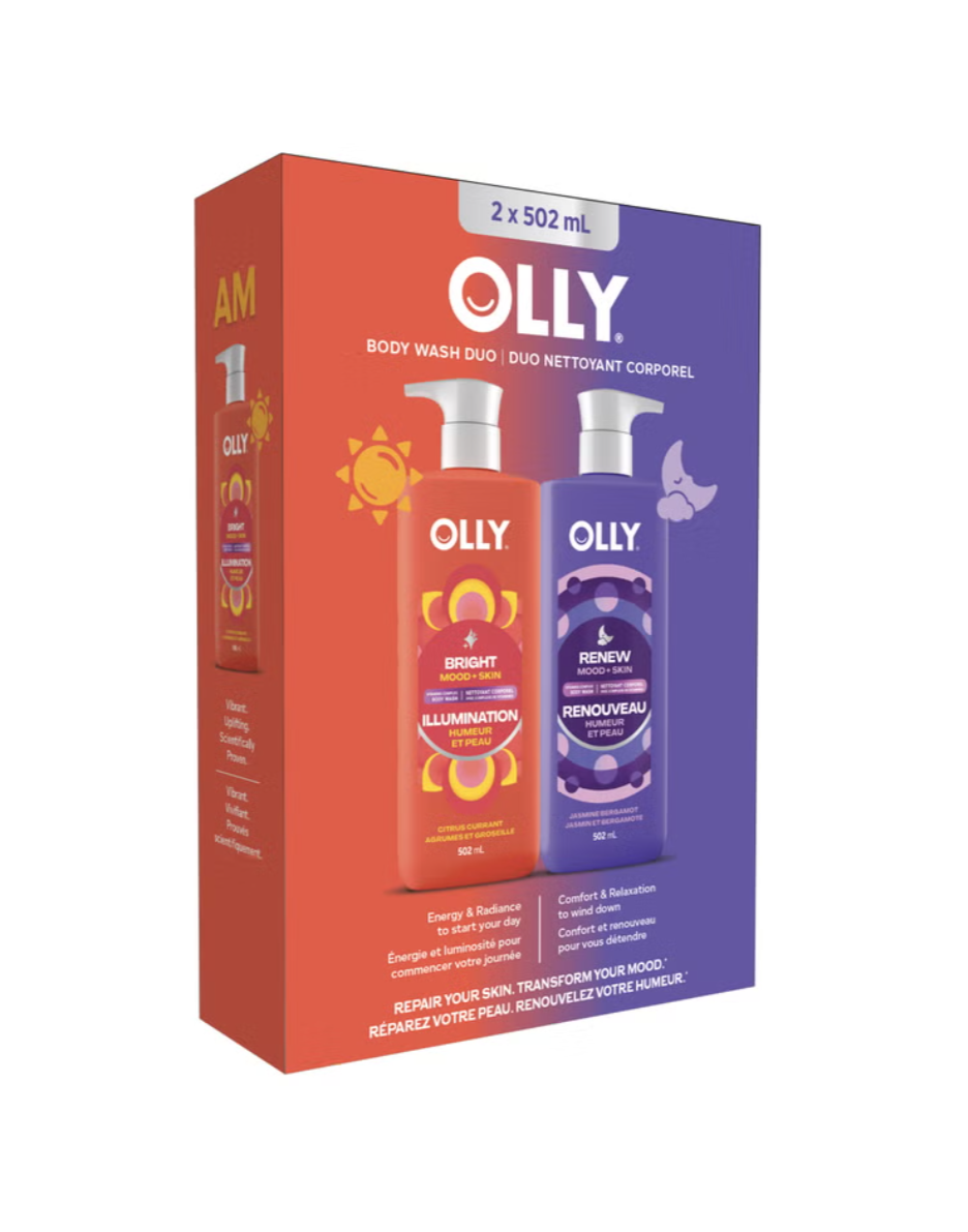 Olly Bright and Renew Body Wash Duo, 2 x 502 mL