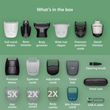 Philips , All-in-One 9000 Series 23-Piece Trimmer - Electric Shaver and Clipper for Face, Beard, Head & Body, , Stainless Steel