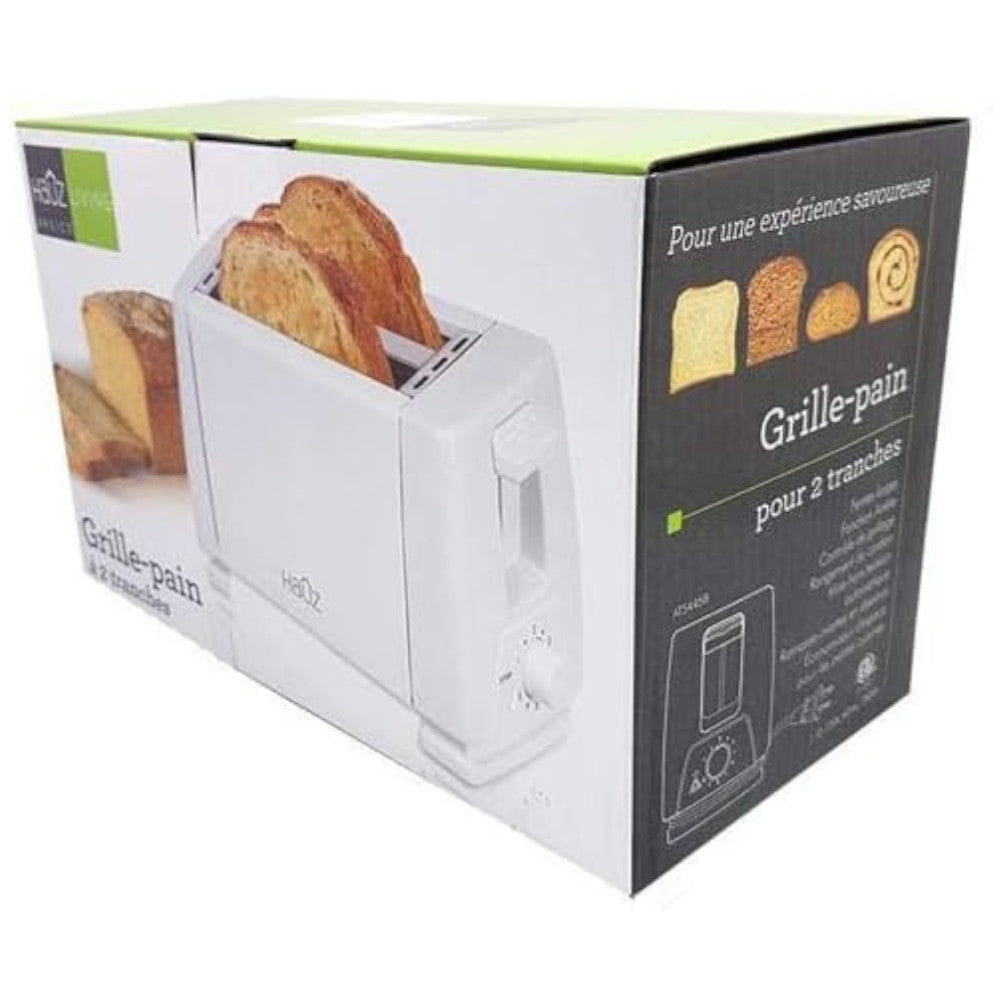 HAUZ ATS4458 2 Slice Toaster White