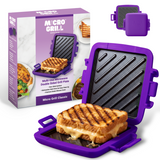Micro Grill Classic™ Toastie Maker, Microwave Grill, Sandwich Toaster, 3 Minute Grilled Cheese, Crispy, Panini Press, Dishwasher Safe, Office, Home, Travel & School Dorms
