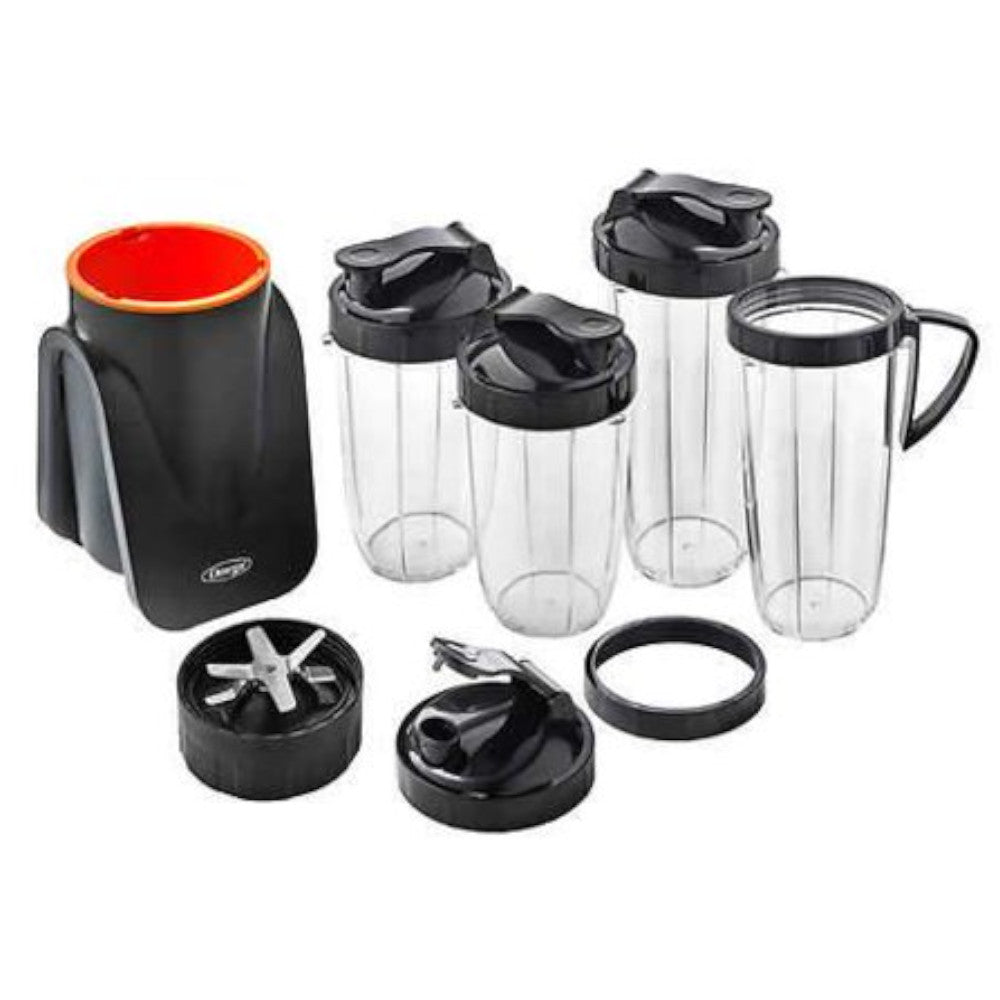 OMEGA MeGo Personal Blender Bundle with Bonus Cups and Lids - BL1002BK23