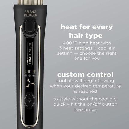 InfinitiPRO Conair CD2112C Cool Air Styler for Cascading Waves in Black