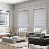 ITY CDNW-1 33 Olivia Stone Cordless Polyester Zebra Day-Night Blind 33"x84" in White