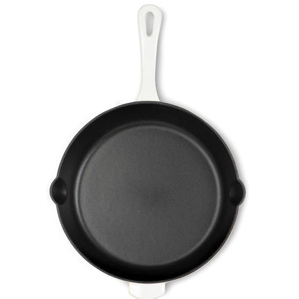 Cuisinart CI22-24PWHC 10" (25cm) Cast Iron Round Fry Pan in Pearl White
