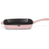 CUISINART CI30-23HRPKC Cast Iron Square Grill Pan in Rosy Pink