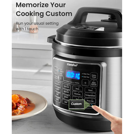 COMFEE CPC80D7ASB 8 Qt Electric Pressure Cooker - Blemished package with full warranty