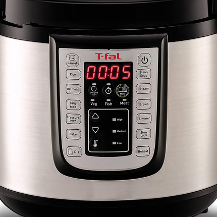T-FAL Rapid Pro 12 in 1 Electric Pressure Cooker - Blemished package with full warranty - CY505E51