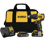 DEWALT 20V MAX* Cordless Drill/Driver Kit, Compact, 1/2-Inch with 2 Batteries - Refurbished with Dewalt Warranty - DCD708C2