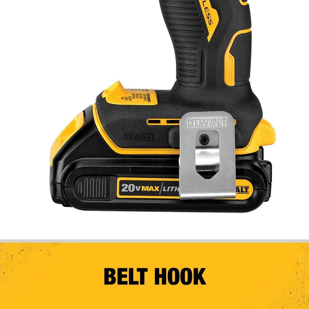 DEWALT 20V MAX* Cordless Drill/Driver Kit, Compact, 1/2-Inch with 2 Batteries - Refurbished with Dewalt Warranty - DCD708C2