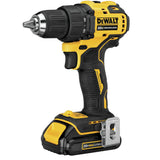 DEWALT 20V MAX* Cordless Drill/Driver Kit, Compact, 1/2-Inch with 2 Batteries - Refurbished with Dewalt Warranty - DCD708C2