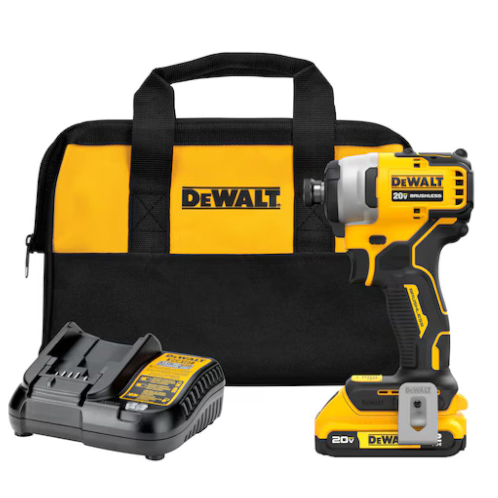 DEWALT DCF809D1 ATOMIC™ 20V MAX* Brushless Cordless Compact 1/4 in Impact Driver Kit - Refurbished with Dewalt Warranty