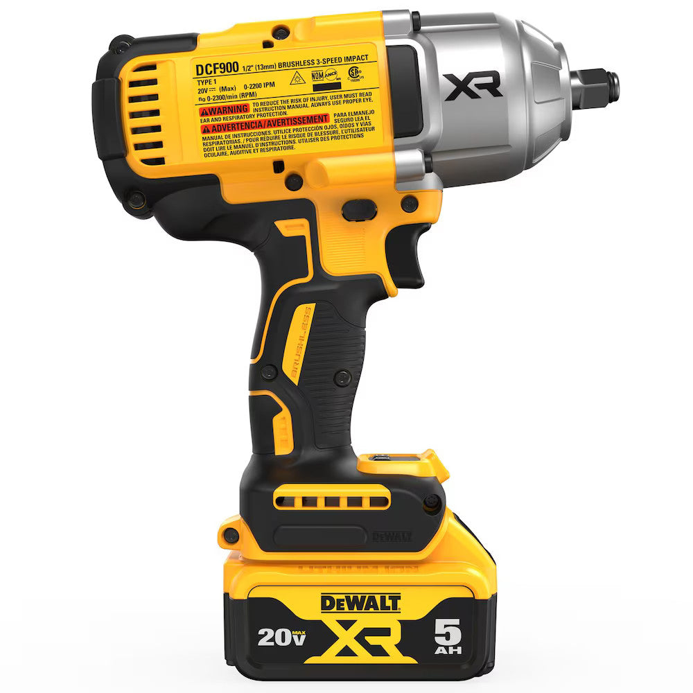 DEWALT 20V MAX XR 1/2 In. High Torque Impact Wrench Kit - Refurbished with Dewalt Warranty