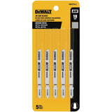 DEWALT 3" 18 TPI T-Shank Metal Cutting Cobalt Steel Jig Saw Blade (5-pack) - DW3774-5