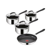 T-FAL E303S774 Jamie Oliver Quick & Easy Stainless Steel 7 Piece Cookware Set- Blemished Package with Full Warranty