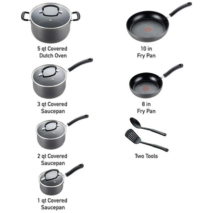 T-FAL Ultimate Hard Anodized Non-Stick 12 pc set - E765SC75