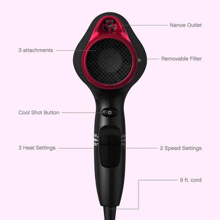 PANASONIC Nanoe Professional Hair Dryer -  Refurbished with Home Essentials warranty - EH-NA65K